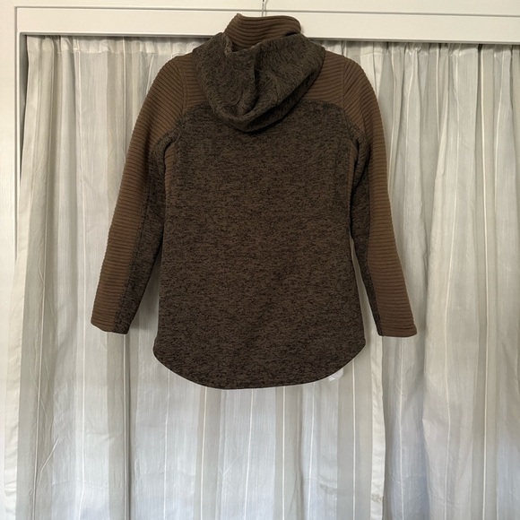 The North Face Brown Fleece Hooded Full Zip Jacket Women’s Small - Picture 7 of 15